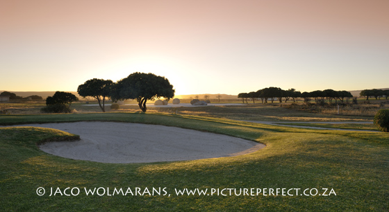 One of the beautiful bunkers at Langebaan golf course